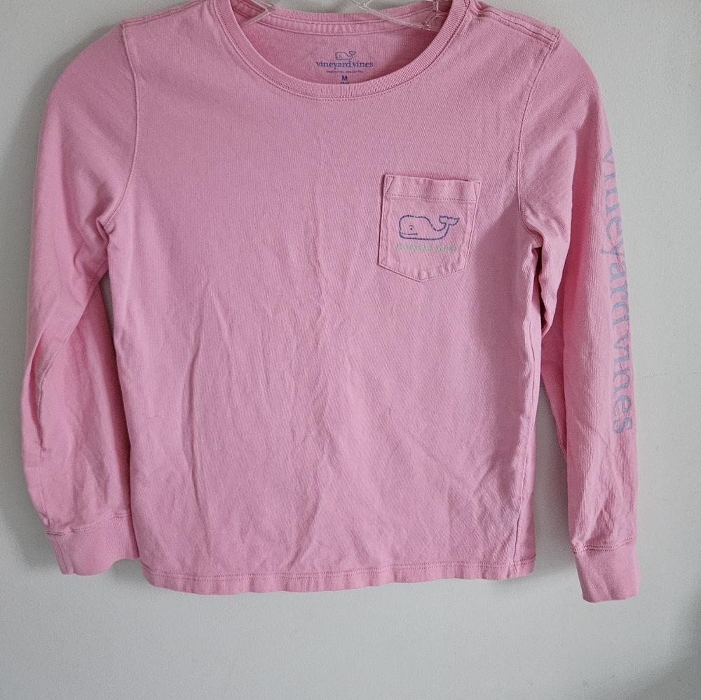 Vineyard Vines Kids Light Pink Long Sleeve Tee